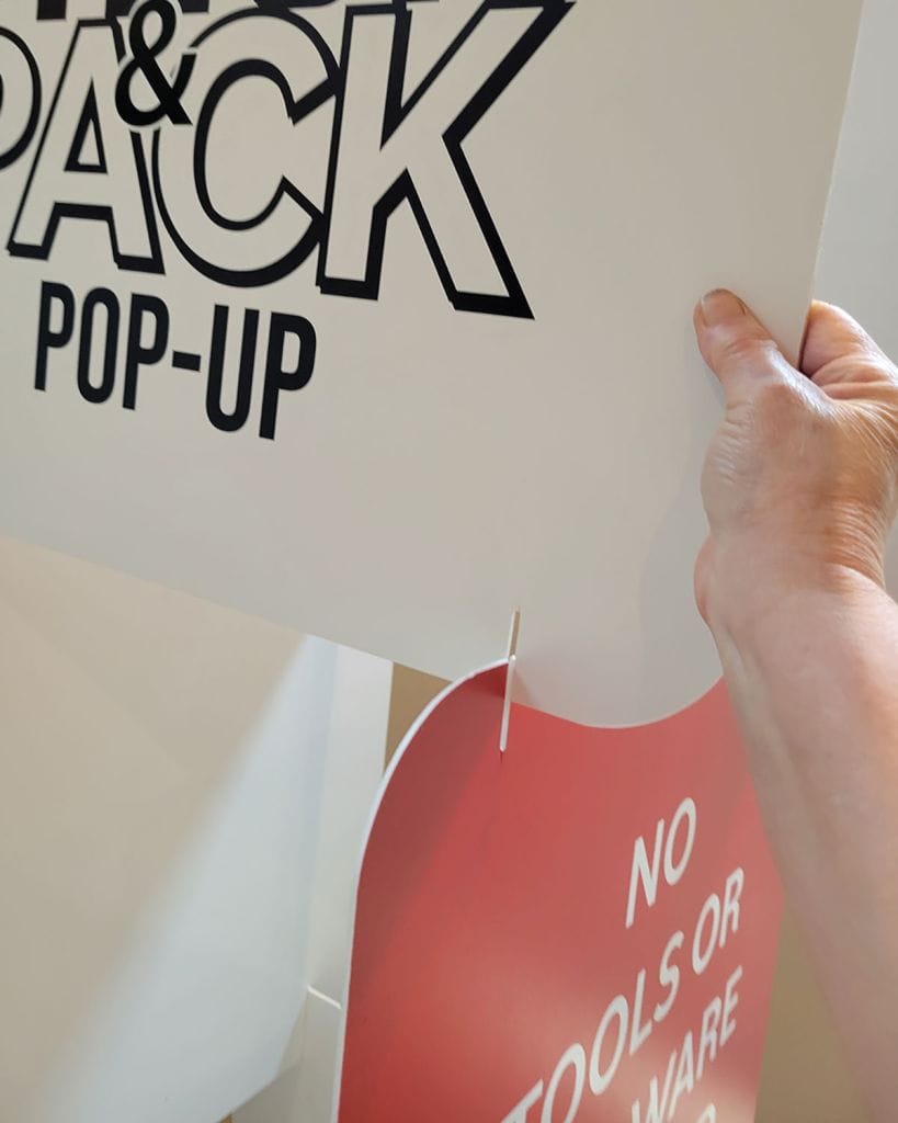 Stack&Pack Pop-up Display easy assembly image